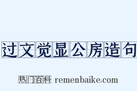过文觉显公房造句是什么意思的图片